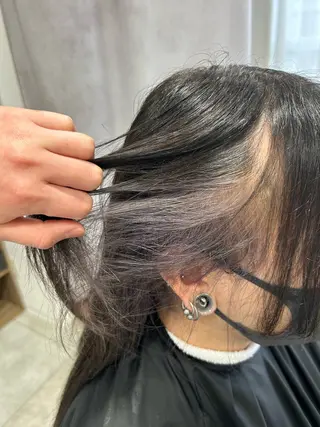 セミロング カラー メンズ 山岡 茉琳のヘアスタイル