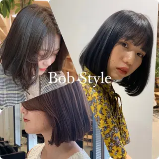 ミディアム カラー 🤍顔まわりカット/ ボブ/SHIMADAのヘアスタイル