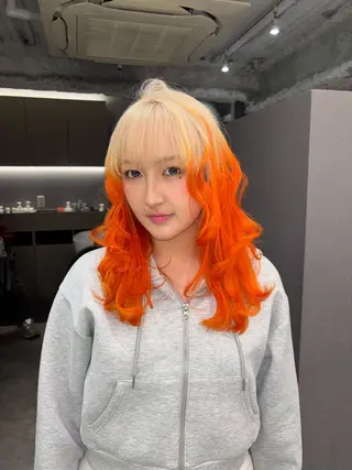 セミロング カラー デザインカラー /rioのヘアスタイル