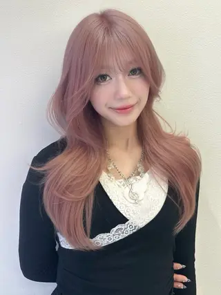 セミロング カラー 🖤ハイトーンカラ ー🖤/ここなのヘアスタイル