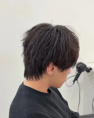 パーマ メンズ 佐々木 輝のヘアスタイル