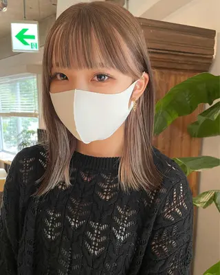 ミディアム カラー 🍃透明感/デザイン 店長MASARU🍃のヘアスタイル