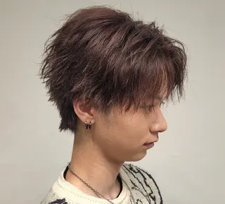 ショート カラー メンズ パーマ 【イケメン風パーマ】 SHOFYのヘアスタイル