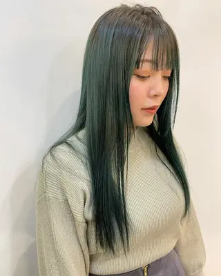 ロング カラー ボブ/ミディアム RIONAのヘアスタイル