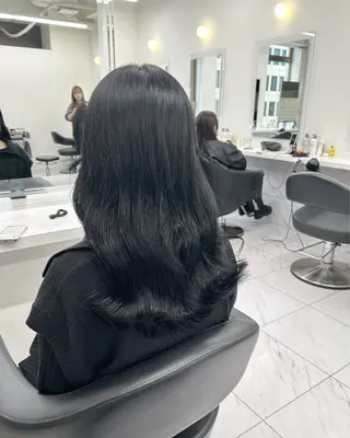 セミロング カラー パーマ ヘアアレンジ メンズ キッズ 🦋縮毛/韓国レイヤ ー/透明感カラー🦋のヘアスタイル