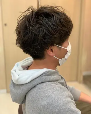 ショート パーマ メンズ トータルビューティー K:R鶴川のヘアスタイル