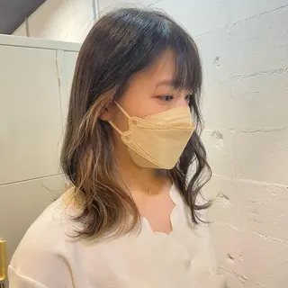 ミディアム カラー ヘアアレンジ 🎀レイヤー 透明感 カラーyuuri🎀のヘアスタイル