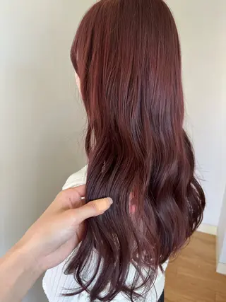 ロング カラー 富永 美玖のヘアスタイル