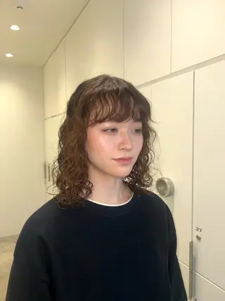 ミディアム パーマ fifth PARK HIN★T★のヘアスタイル