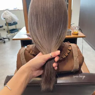セミロング カラー 清水 亮太／赤み消しカラーのヘアスタイル