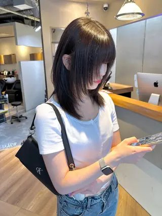 ミディアム カラー レイヤー/大人メンズ パーマ🌀 平島拓也のヘアスタイル