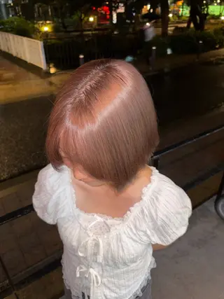 ショート カラー 透明感💫ブリーチ 🖤岡山駅🌙ゆうのヘアスタイル