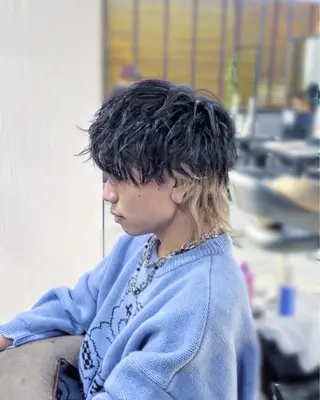 ミディアム メンズ 🐺パーマ特化🐺 安生　力哉のヘアスタイル
