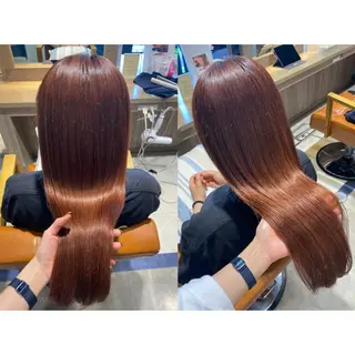 カラー 🩵盛れる顔周り/ 艶カラーemi🩵のヘアスタイル