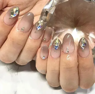 ネイル 渋谷／チップ長さ出し 👑アプレgel-xのネイルデザイン
