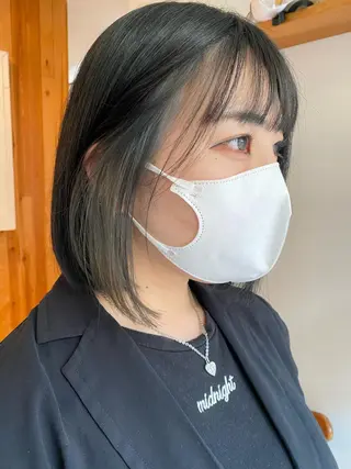 ミディアム カラー パーマ ヘアアレンジ メンズ キッズ ネイル マツエク・マツパ アイブロウ インナーカラー/ KANAのヘアスタイル