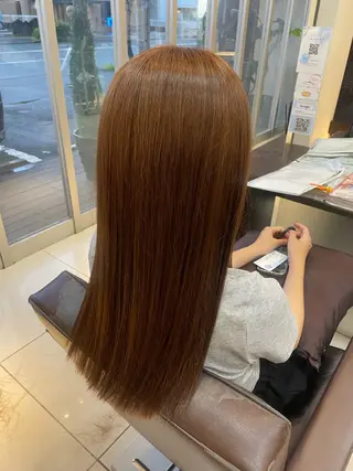 セミロング カラー 🤎韓国ヘア ベージュ まゆか🤎のヘアスタイル