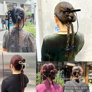 ロング ヘアアレンジ 梅雨対策すぐ巻ける ☔️縮毛矯正勝倉　麗のヘアスタイル