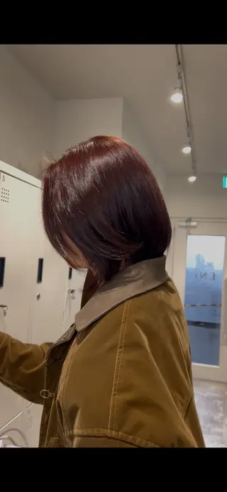 ミディアム カラー 岸 京秀のヘアスタイル