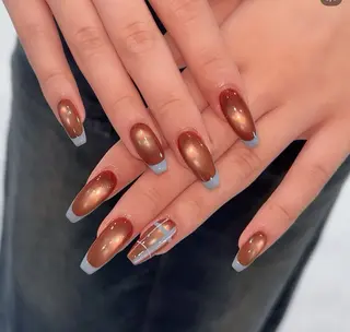 ネイル YumiNail 長さだし&ハンドケアのネイルデザイン