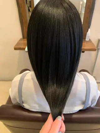 ミディアム カラー 透明感カラー✂︎ /縮毛矯正/YUKAのヘアスタイル