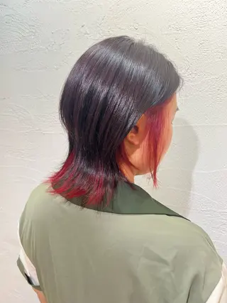 セミロング ブリーチ/髪質改善 店長　板垣智大のヘアスタイル