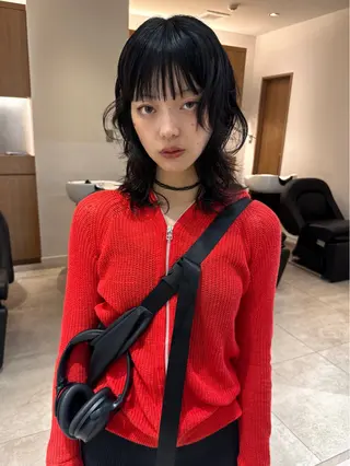 ミディアム カラー パーマ misa___boo MISAのヘアスタイル