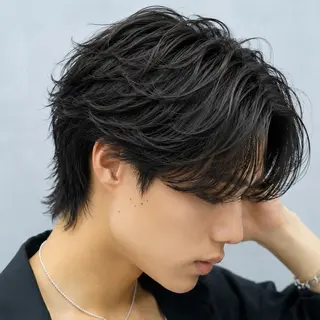 ショート カラー パーマ ヘアアレンジ メンズ キッズ メンズカット/パーマ 山崎航平💈のヘアスタイル