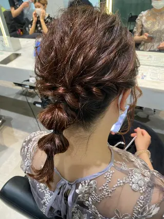 ミディアム 🐩透明感ミルクティ ーピンクニイナ🐩のヘアスタイル