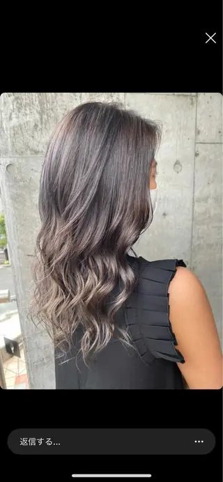 ロング カラー ミルクティーベージュ ブリーチ 店長 清水のヘアスタイル