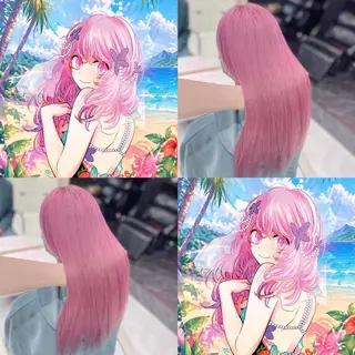 ロング 🩷アニメカラー🩵 mihoのヘアスタイル