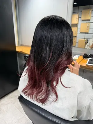 ロング カラー NANAMI🩵 大人可愛い韓国ヘアのヘアスタイル