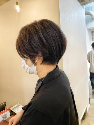 ショート カラー 👑銀座ショート/ 絶壁補正/金子涼👑のヘアスタイル