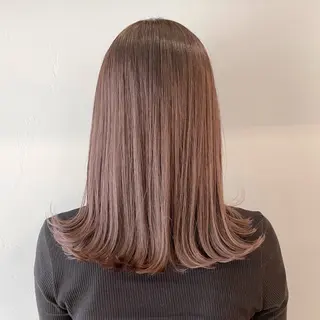 ミディアム カラー 艶カラー×似合わせ カットshihomiのヘアスタイル
