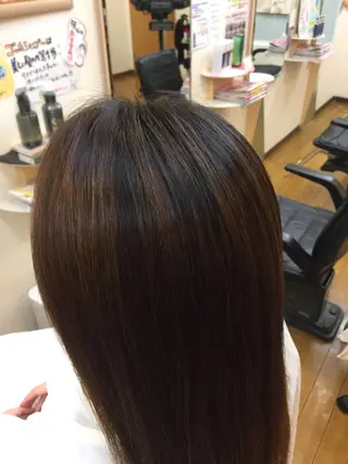 ロング 縮毛矯正モデル募集中 美容室HATSUのヘアスタイル