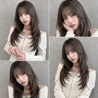 セミロング カラー 🦋韓国風レイヤー/ 艶髪矯正🦋凛太郎のヘアスタイル