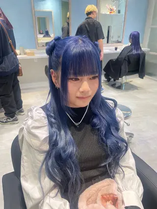 ロング カラー デザインカラー/ ヘアアレンジ/りりかのヘアスタイル