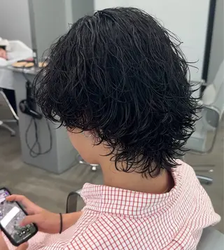 ミディアム 博多メンズパーマ特化 ベップハルキのヘアスタイル