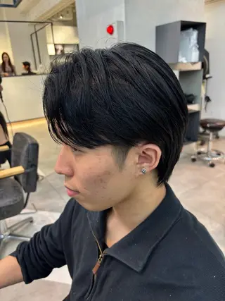 メンズ センターパート/カラ ーメッシュ📍ユリのヘアスタイル