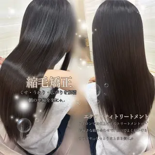 セミロング 🩶縮毛矯正/カラー /大宮/あやね⛓🩶のヘアスタイル
