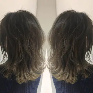 セミロング カラー 中間 将人のヘアスタイル