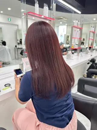 ミディアム カラー ヘアアレンジ ブリーチなしトレンド SHUSAKUのヘアスタイル