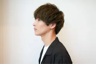 ショート カラー パーマ ヘアアレンジ メンズ 髪質改善/韓国風 レイヤー/田村祐樹のヘアスタイル