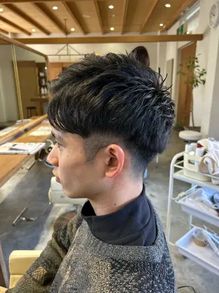ショート メンズ 佐藤 悠生 メンズパーマ.カットのヘアスタイル