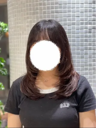セミロング カラー 【AIR銀座】 園田萌華のヘアスタイル