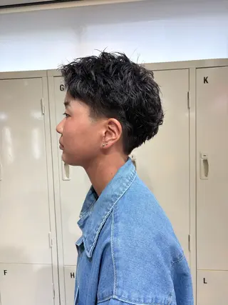 パーマ メンズ 🧤高明度ハイトーン 🧤莉音のヘアスタイル