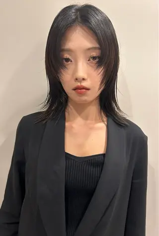 ミディアム メンズ清潔感のプロ 💈メンズパーマ藤田のヘアスタイル