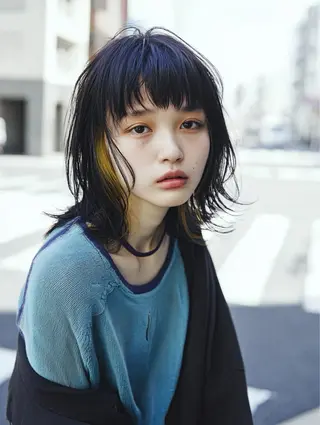 ショート カラー スダユーヤ 💫推しカラーウルフのヘアスタイル