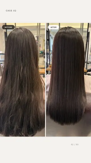 ロング 髪質改善縮毛矯正 ◽️河野泰貴のヘアスタイル