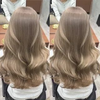セミロング カラー 立川✨ブリーチ・ ケアブリーチ✨のヘアスタイル